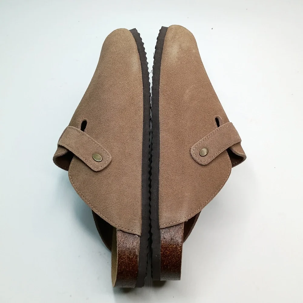 Khombu Damian Mule Men Size 11 Taupe Suede Cork Insole Slip On Clog 1967247